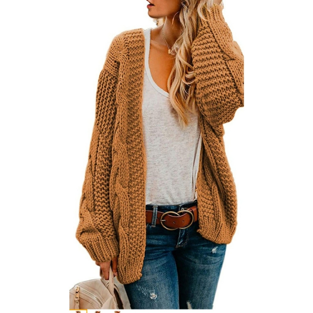 🆕️ Chunky Loose Knit Open Front Cardigan Sweater